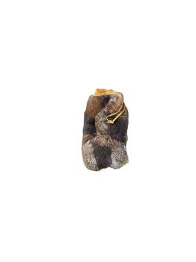 Unbranded Rabbit Fur Pouch One Size Brown Black